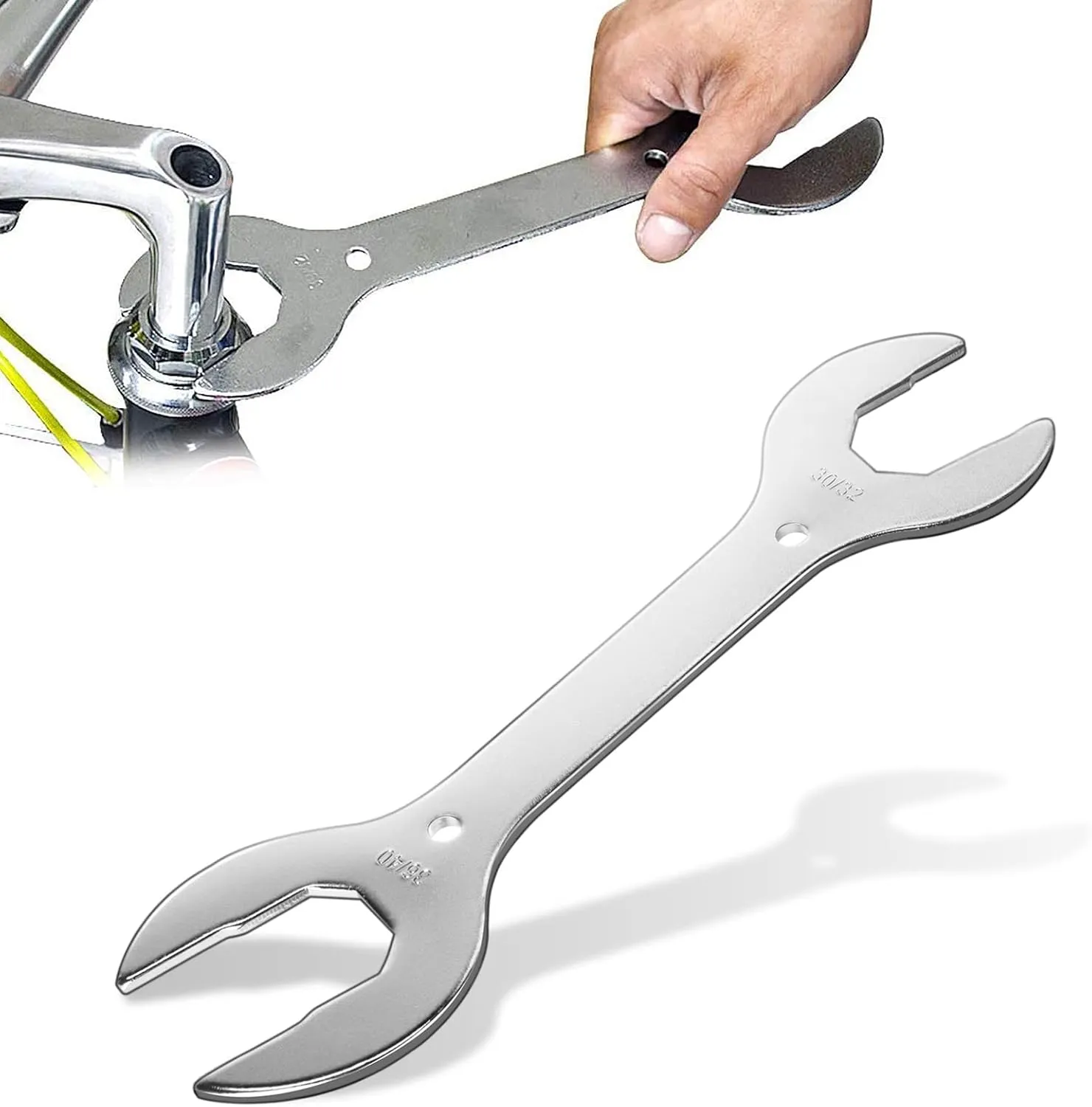 Top-spring 4 in 1 Bike Headset Wrench Spanner, 30 32 36 40mm Bicycle Wrench Spanner, Disassembly Center Axle Tool, Multi Tool for Bicycle Repair Wheel Hubs Pedal