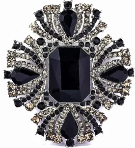 Vintage Brooch Pin Rhinestone CZ Flower Lapel Pins Christmas Brooch Corsage Badge Pin Elegant Dress Clothing Hat Bag Accessories Jewerly for Women Teen Girls