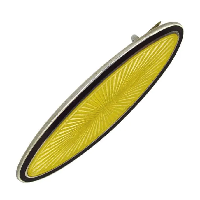Yellow Enamel Brooch